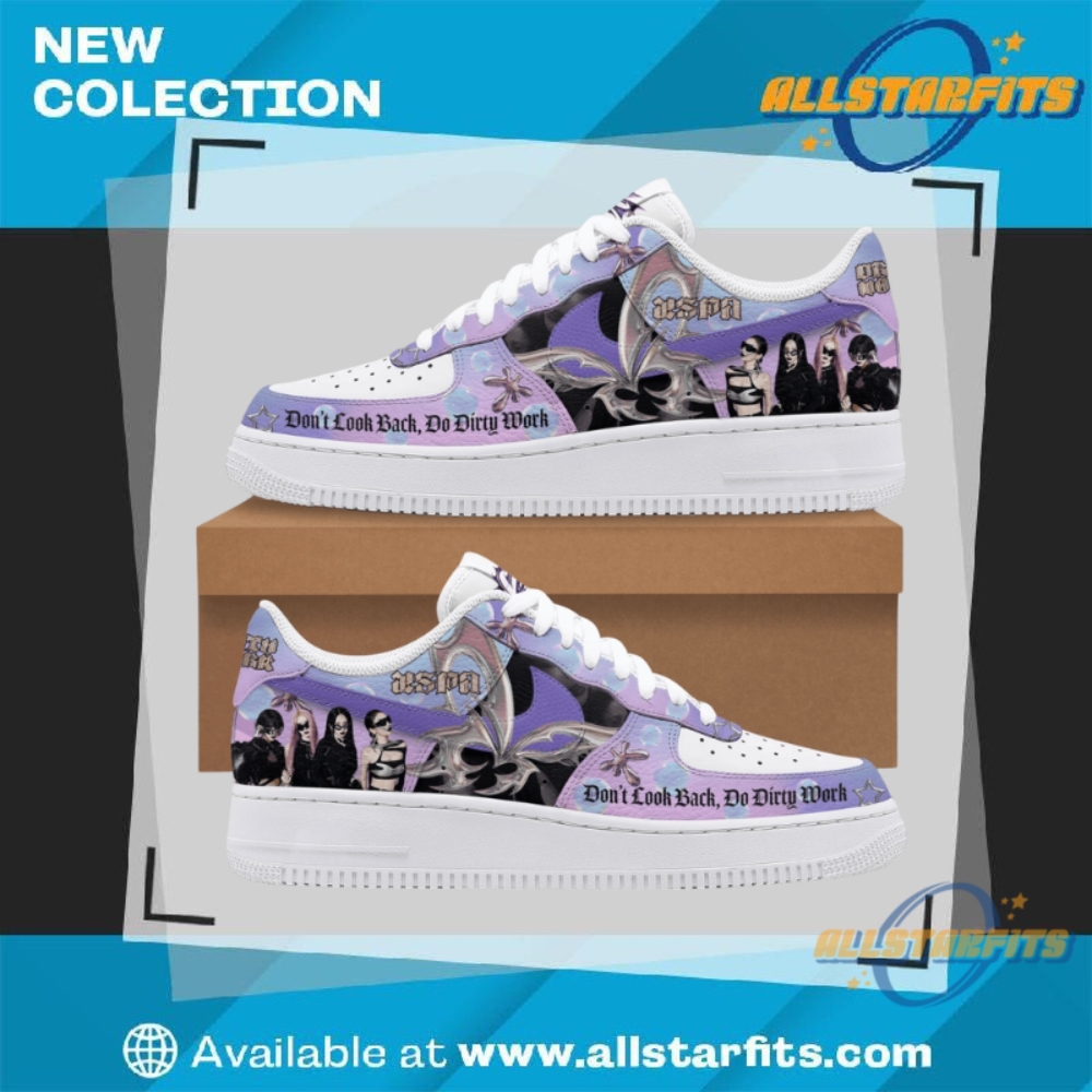 Aespa Dirty Work Custom Air Force 1 Shoes Kpop Streetwear Sneaker 2025 allstarfits 1