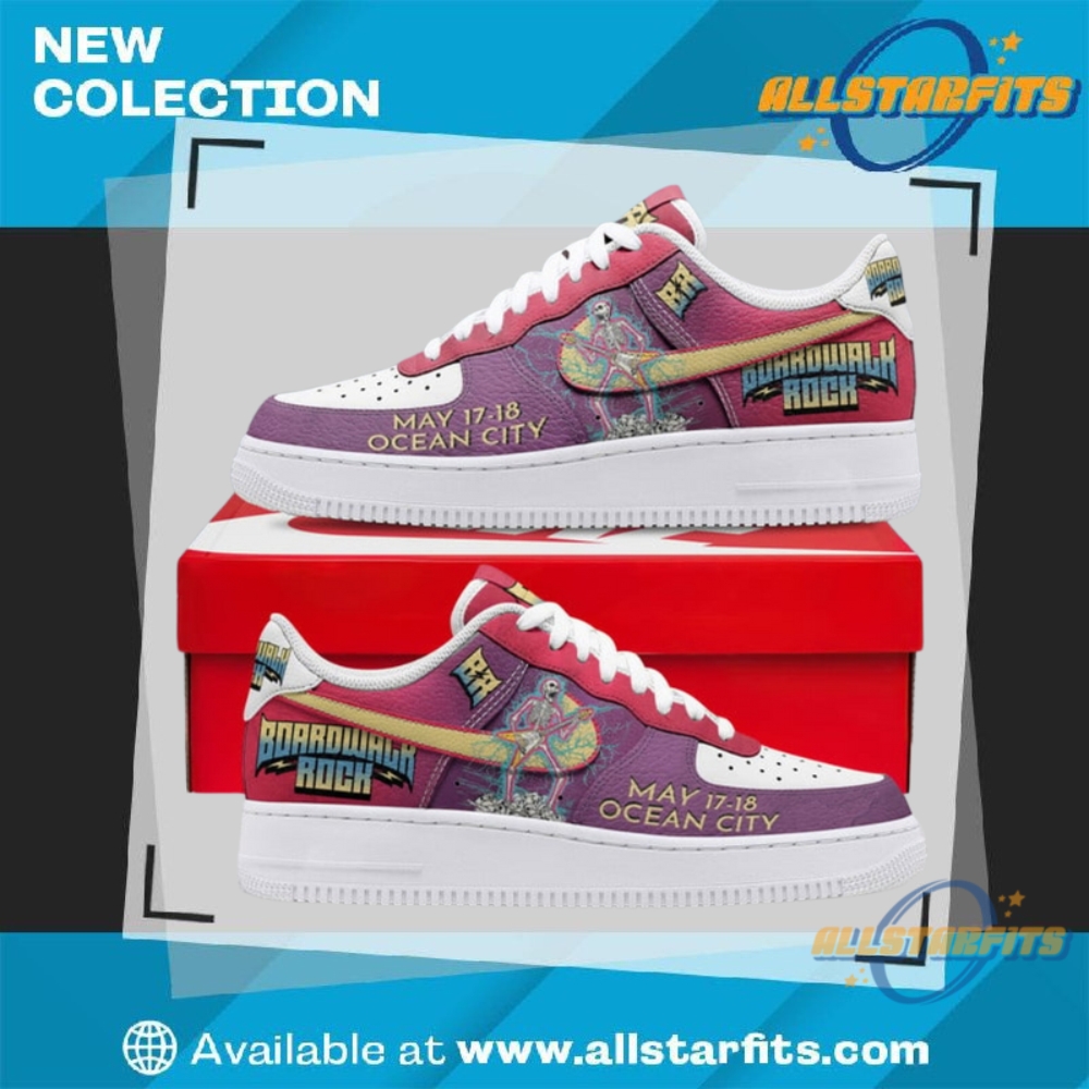 "Top 5 Custom Air Force 1 Shoes for Music Lovers 2025" 21 Boardwalk Rock Ocean City Air Force 1 Special Edition Summer Sneaker
