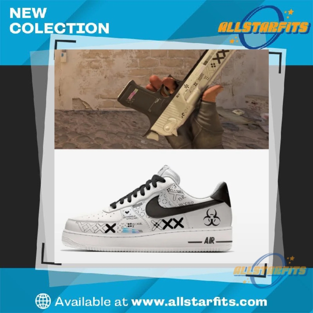 "Top 2025 Fashion Picks: Jerseys, Tees, and Custom Sneakers" 12 Black White Xx Air Force 1 Shoes Counter Strike Skin Inspired