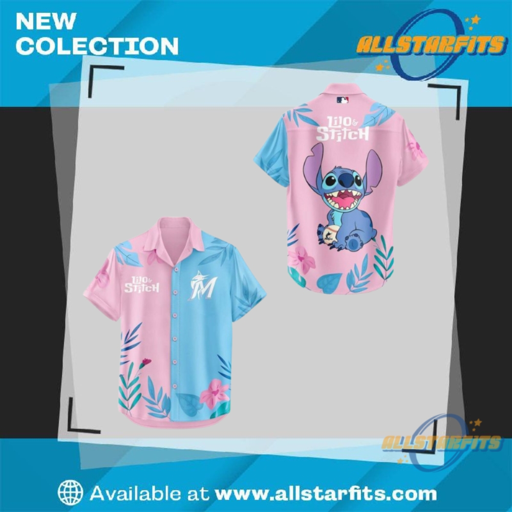 Miami Marlins X Lilo Stitch 2025 For Fans Hawaiian Shirt allstarfits 1