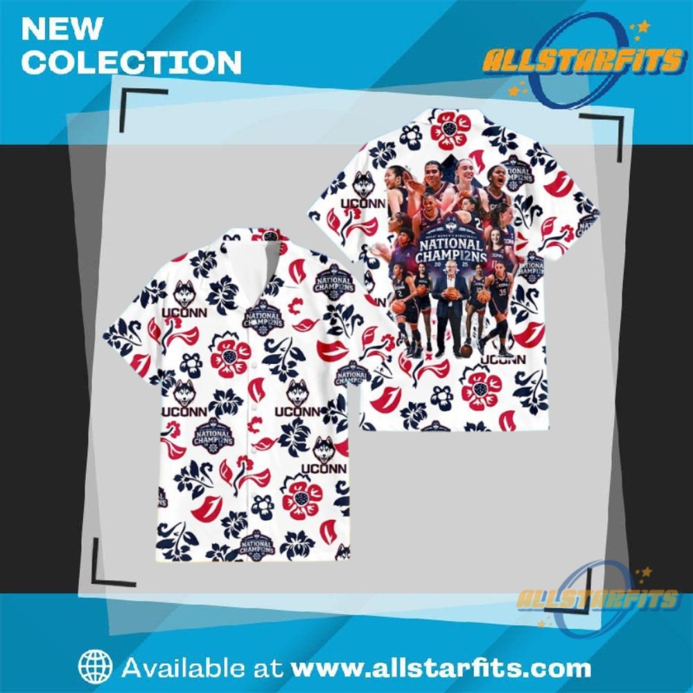 Uconn Huskies 2025 Ncaa Women Basketball National Champions Hawaiian Shirt allstarfits 1