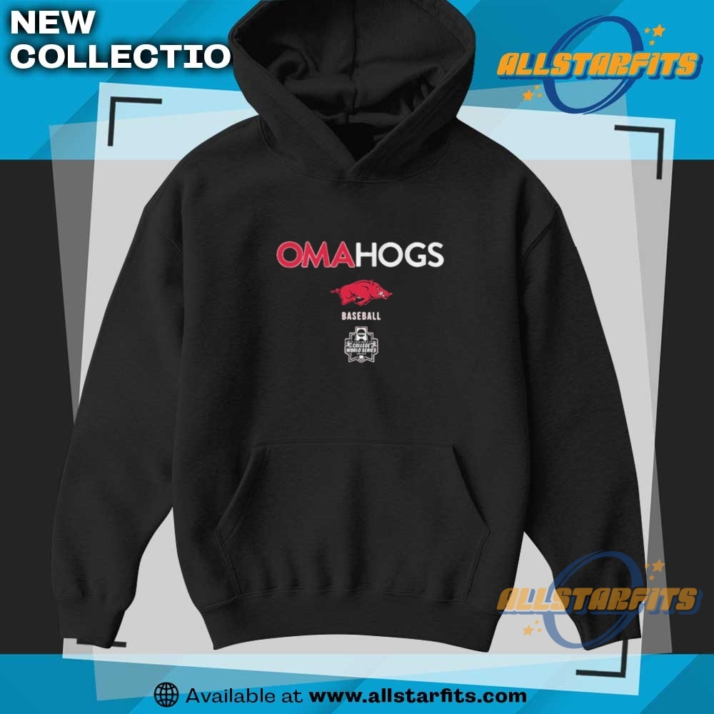 Official Arkansas Baseball Omahogs 2025 Mcws Tee T Shirt 7 Official Arkansas Baseball Omahogs 2025 MCWS Tee T Shirt