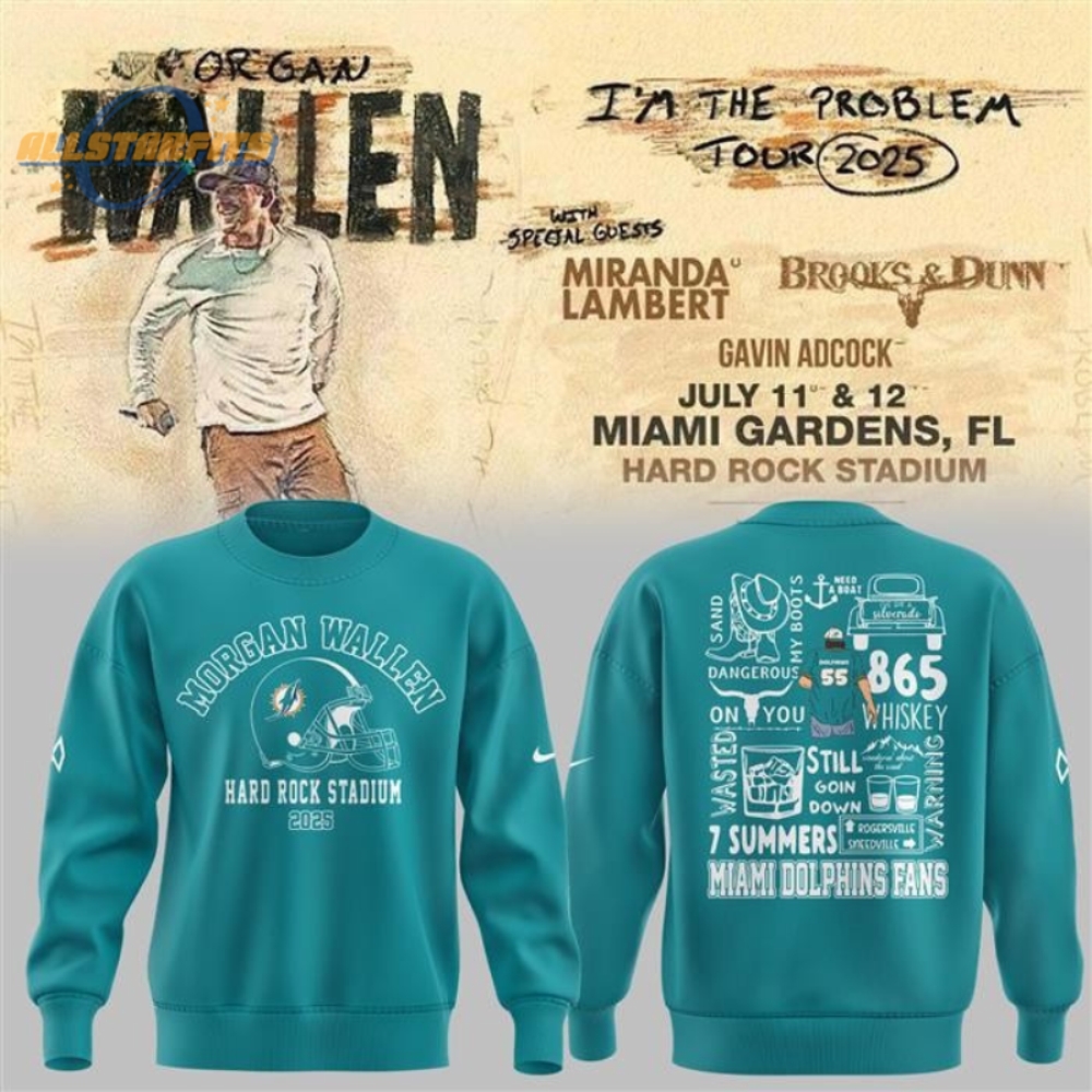 Morgan Wallen Miami Dolphins Hoodie Sweatshirt Shirt 3 Morgan Wallen Miami Dolphins Hoodie, Sweatshirt, Shirt