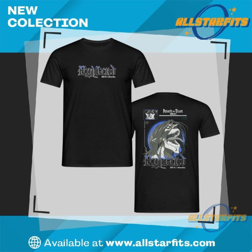 "Top 5 Must-Have Official 2025 Signature and Concert Shirts" 2 Official Hypland X Attack On Titan Oat Roar Eren Shirt