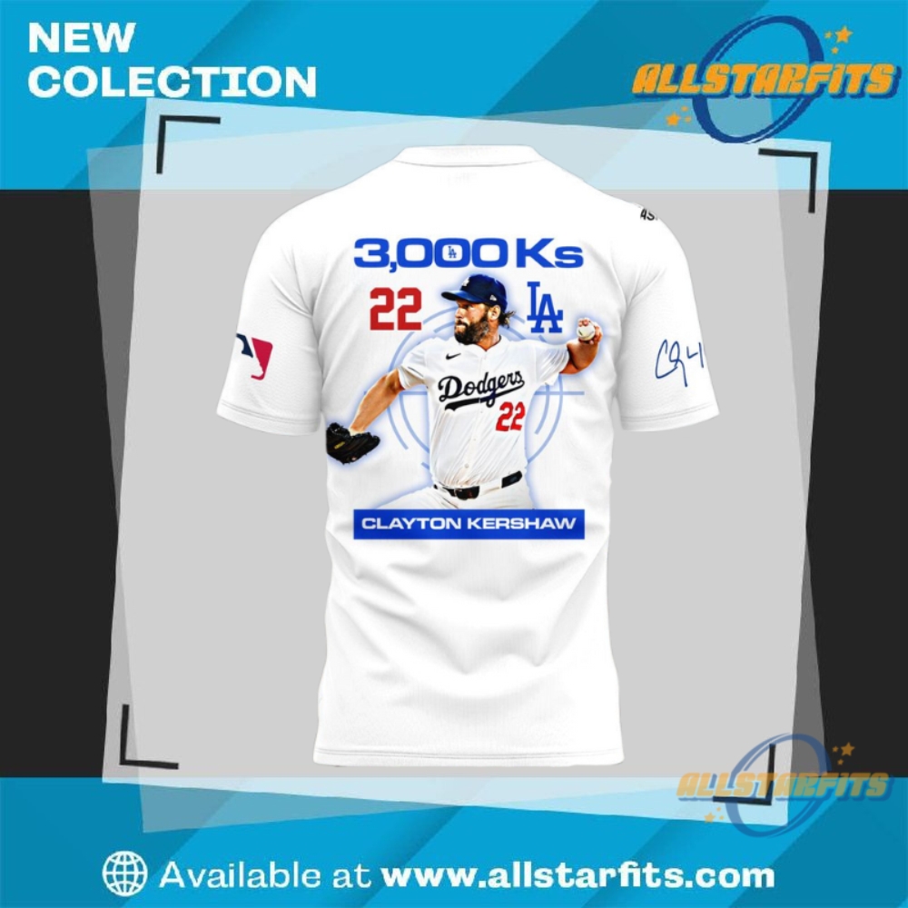 Los Angeles Dodgers X Clayton Kershaw 3000 Strikeouts Special Shirt