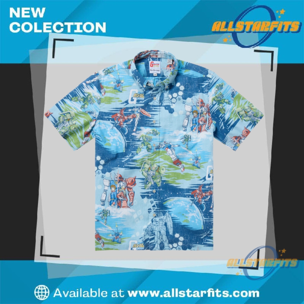 Mobile Suit Gundam Hawaiian Shirt