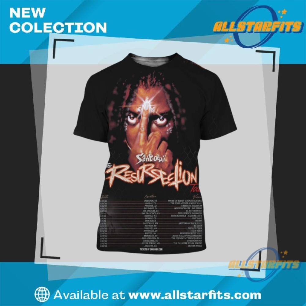 "Must-Have 2025 All Over Print Shirts Featuring Iconic Designs" 7 Sahbabii The Resurrection Tour 2025 Schedule Tour Dates All Over Print Shirt