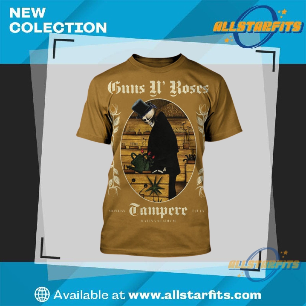 "Must-Have 2025 All Over Print Shirts Featuring Iconic Designs" 13 Guns N Roses Tampere Poster Show At Ratina Stadium All Over Print Shirt