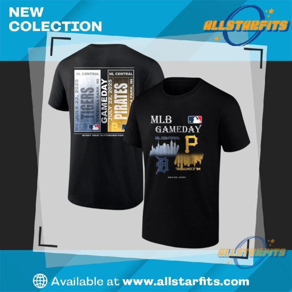 Detroit Tigers Vs Pittsburgh Pirates Mlb Gameday Schedule Skyline City Shirt