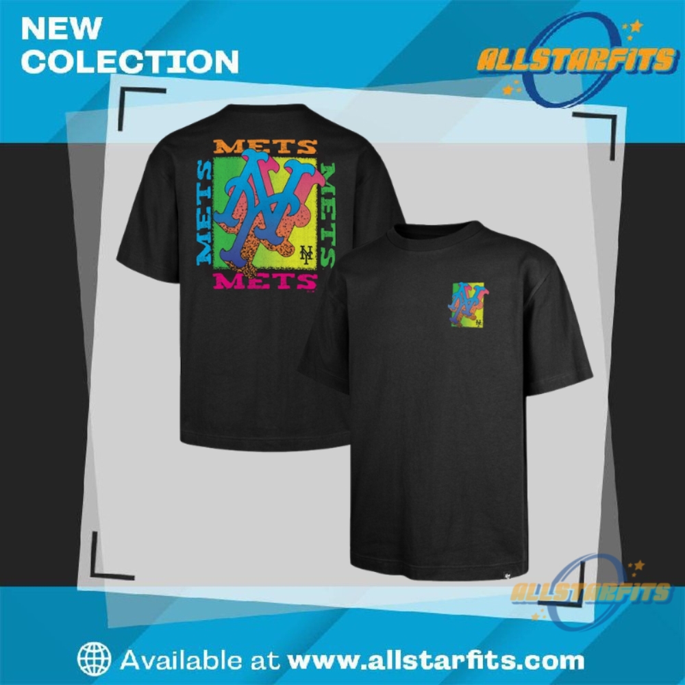 "Shop Trendy MLB Team T-Shirts: Giants, Cubs, Tigers, Red Sox, Mets" 6 New York Mets 47 Black Sundale Foundation T Shirt