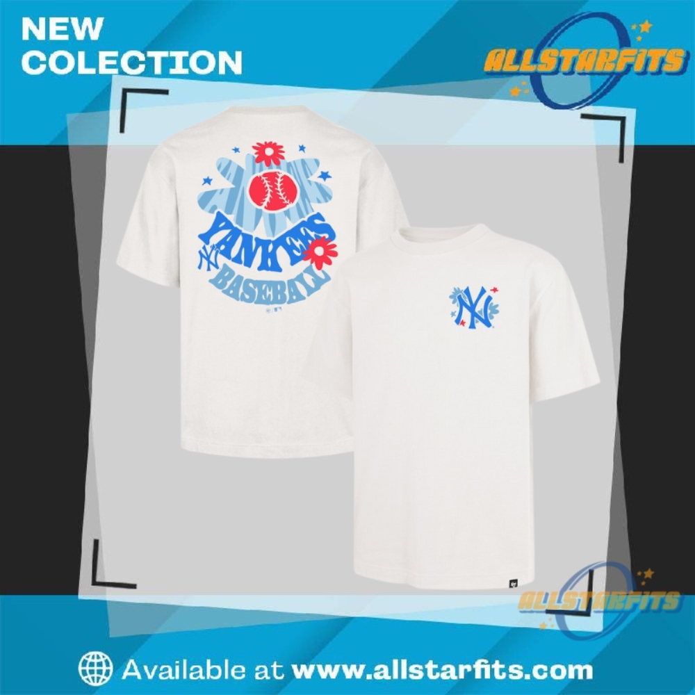 "Shop Trendy MLB Team T-Shirts: Giants, Cubs, Tigers, Red Sox, Mets" 9 New York Yankees 47 Cream Flora Foundation T Shirt