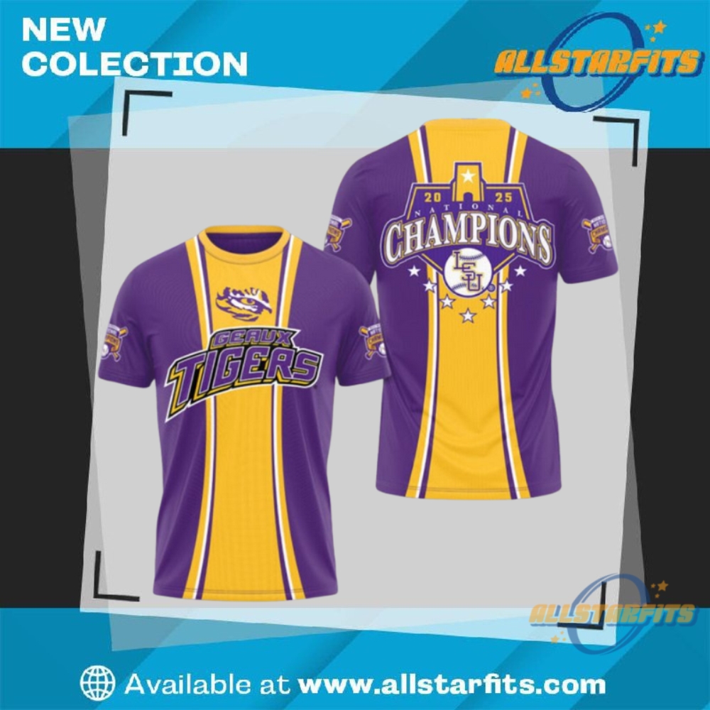 "Top 5 Must-Have Music and Sports T-Shirts for 2025" 19 Lsu Tigers 2025 National Champions Geaux Tigers 3D T Shirt