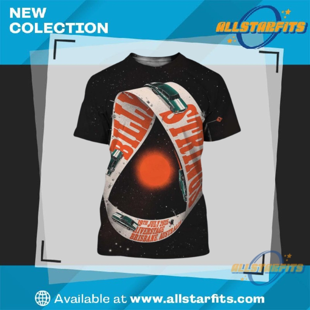 "Top Band Merch: 2025 Tour Shirts and Posters Collection Guide" 18 Billy Strings Brisbane Australia 2025 Riverstage Poster Shirt