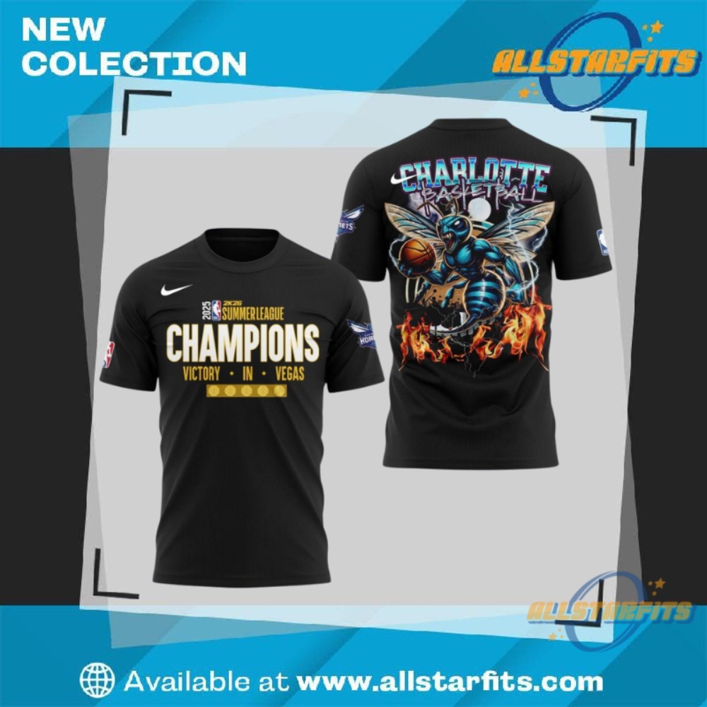 Charlotte Hornets 2025 Summer League Victory 3D Shirt