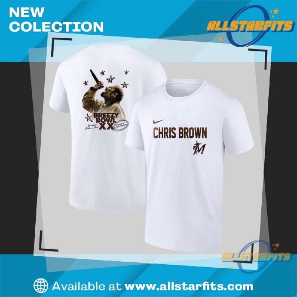 Miami Marlins X Chris Brown Breezy Bowl Xx 20 Years Shirt allstarfits 1