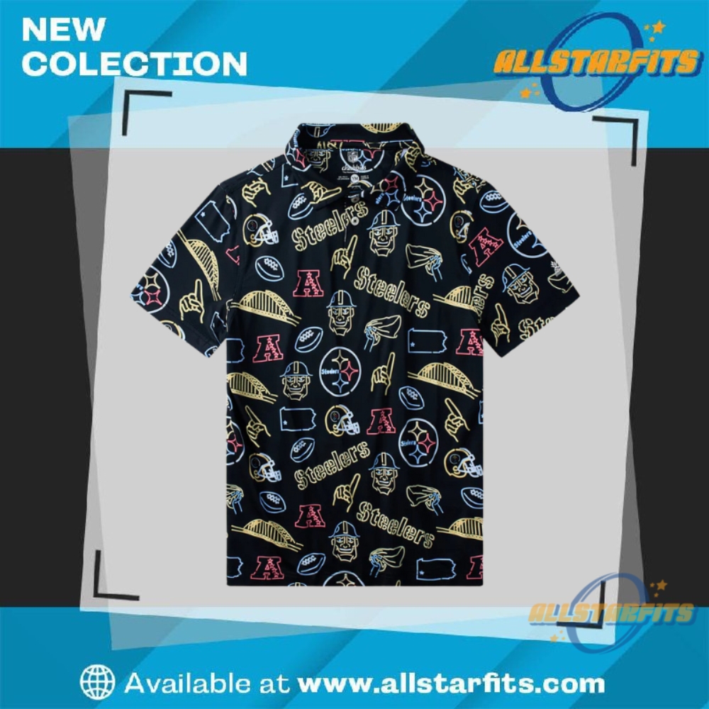 The Neon Steelers Hawaiian Shirt