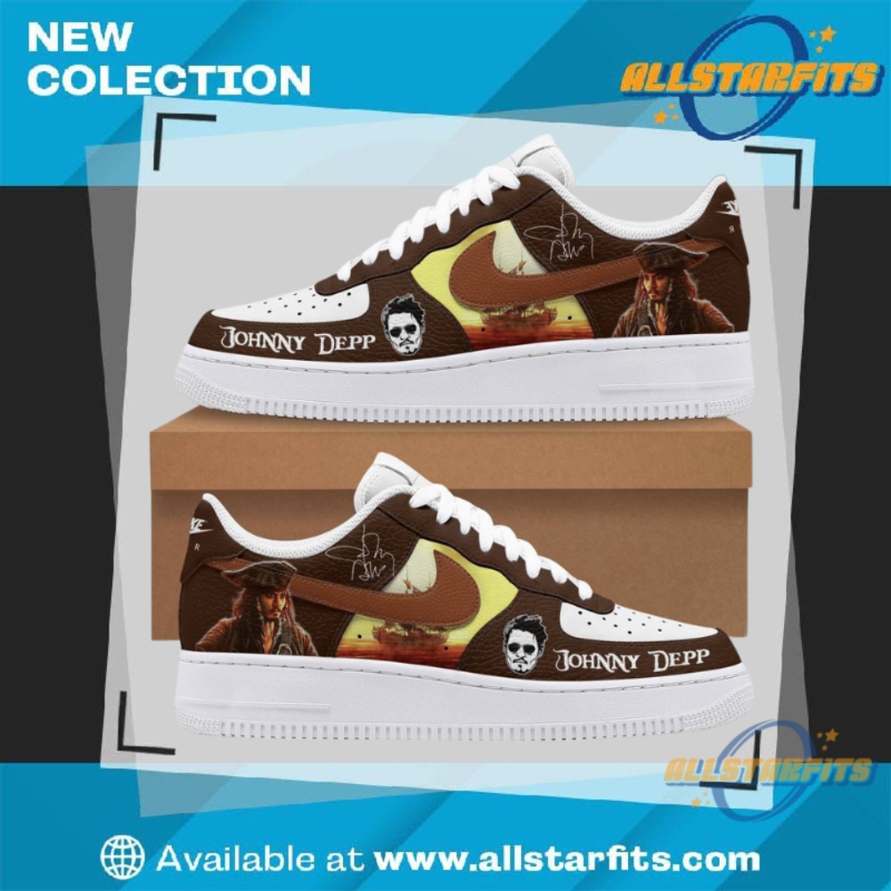 Johnny Depp Signature Limited Edition Air Force 1 Running Sneakers Shoes allstarfits 1