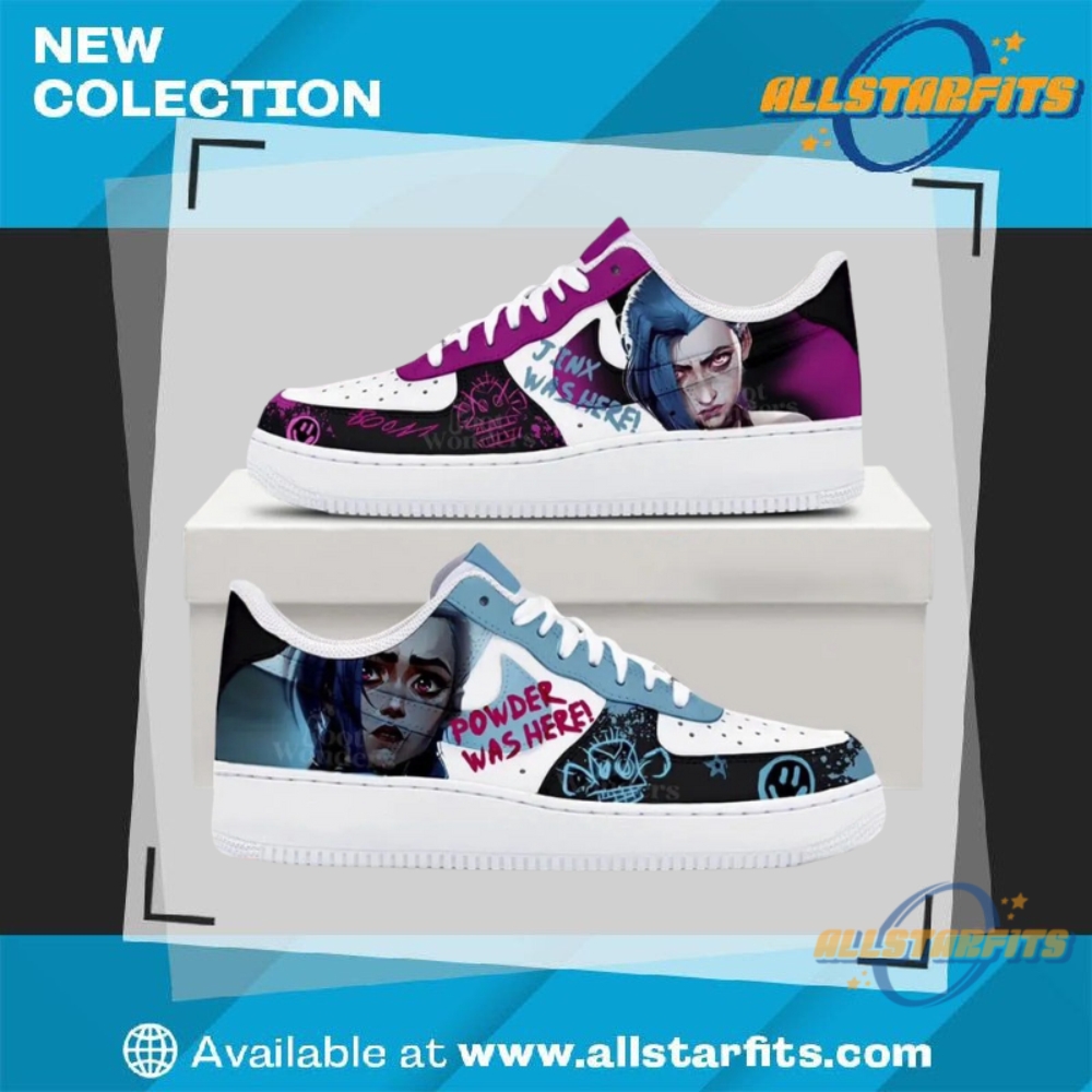 "Top 5 Must-Have Limited Edition Nike Air Force 1 Sneakers" 4 Jinx Powder Was Here Arcane Limited Edition Air Force 1 Running Sneakers Shoes