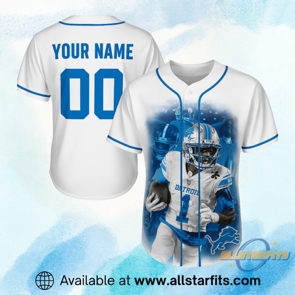 Graphic Jahmyr Gibbs Jersey Custom Name And Number