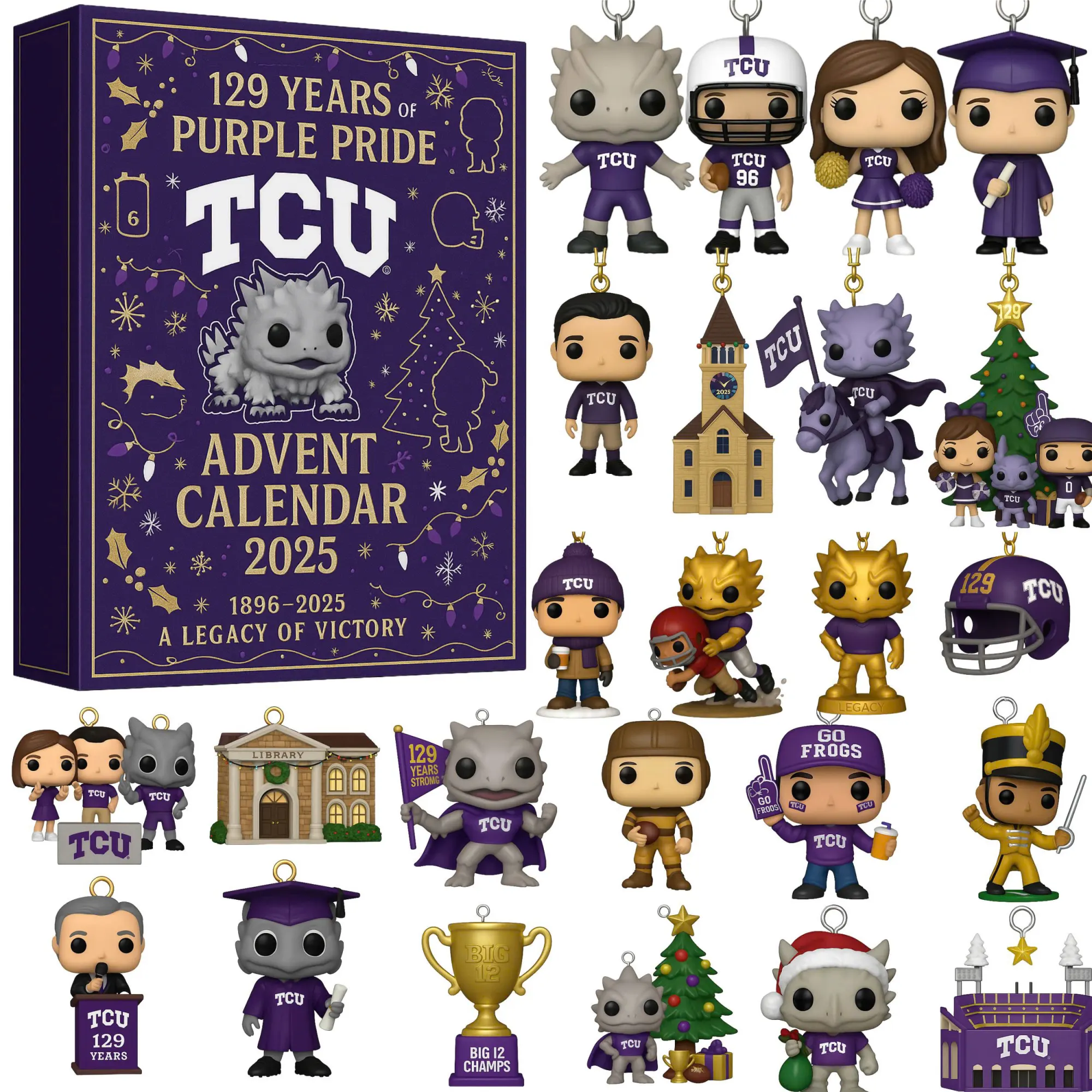 TCU Horned Frogs 129th Anniversary Commemorative Pop Advent Calendar