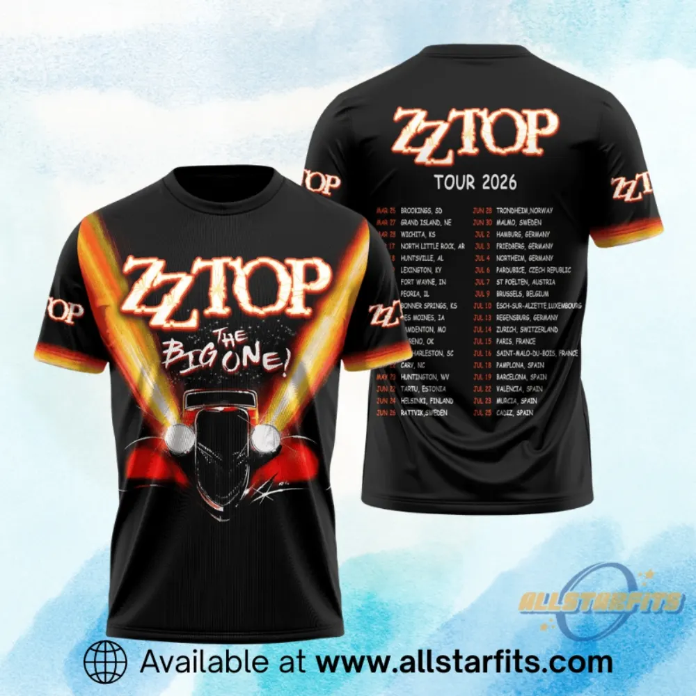 Zz Top The Big One Tour 2026 Shirt