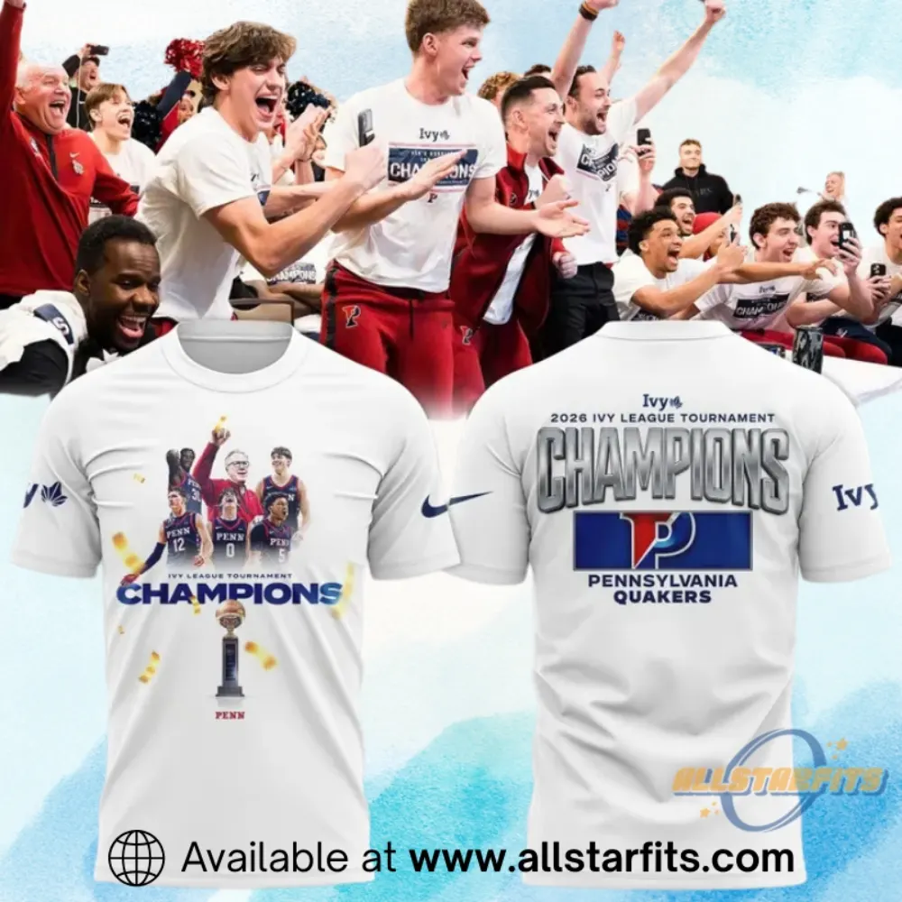 Pennsylvania Quakers Blue 84 Unisex 2026 Ivy League Mens Basketball Tournament Champions Shirt