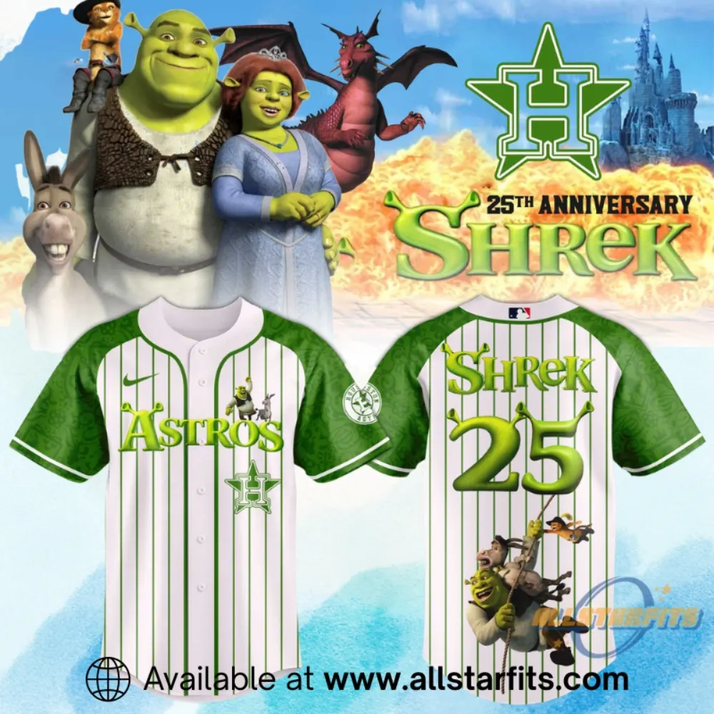 Houston Astros X Shrek 25Th Anniversary Limited Edition Jersey
