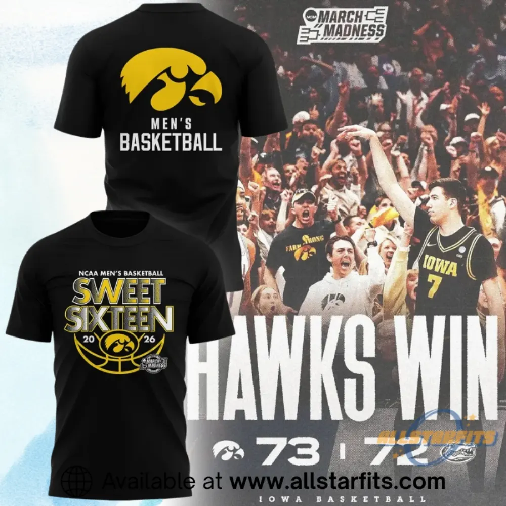 "Top 2026 Sports and Pop Culture Shirts: Must-Have Fan Gear" 4 Iowa Mens Basketball 2026 Sweet Sixteen Shirt