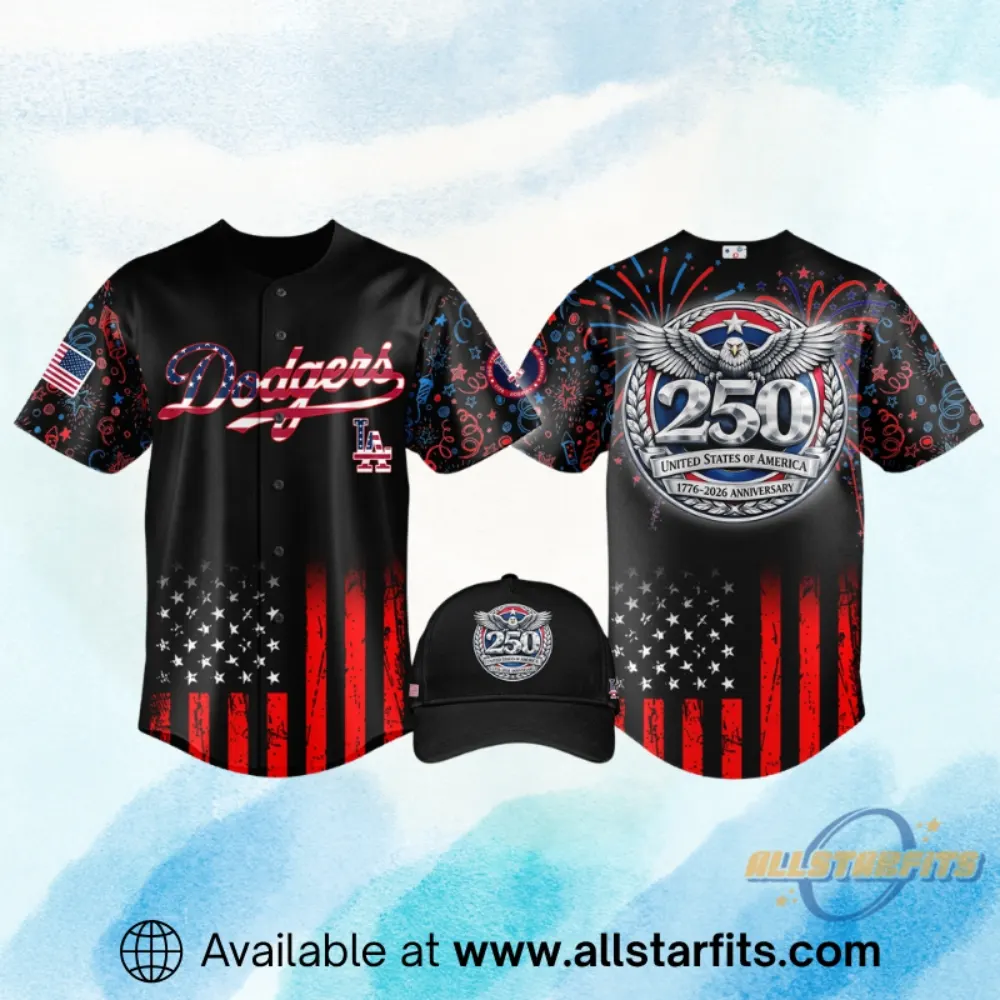 "Top 2026 Sports and Pop Culture Shirts: Must-Have Fan Gear" 6 Los Angeles Dodgers X 250 Years Usa Anniversary Jersey