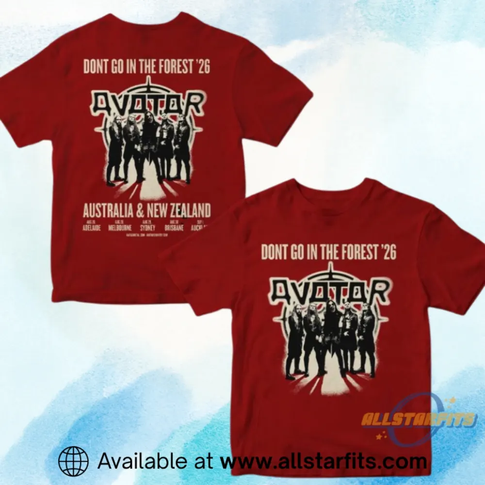 Avatar Dont Go In The Forest 2026 Australia And New Zealand Tour Shirt 1 Avatar Don’t Go In The Forest 2026 Australia And New Zealand Tour Shirt