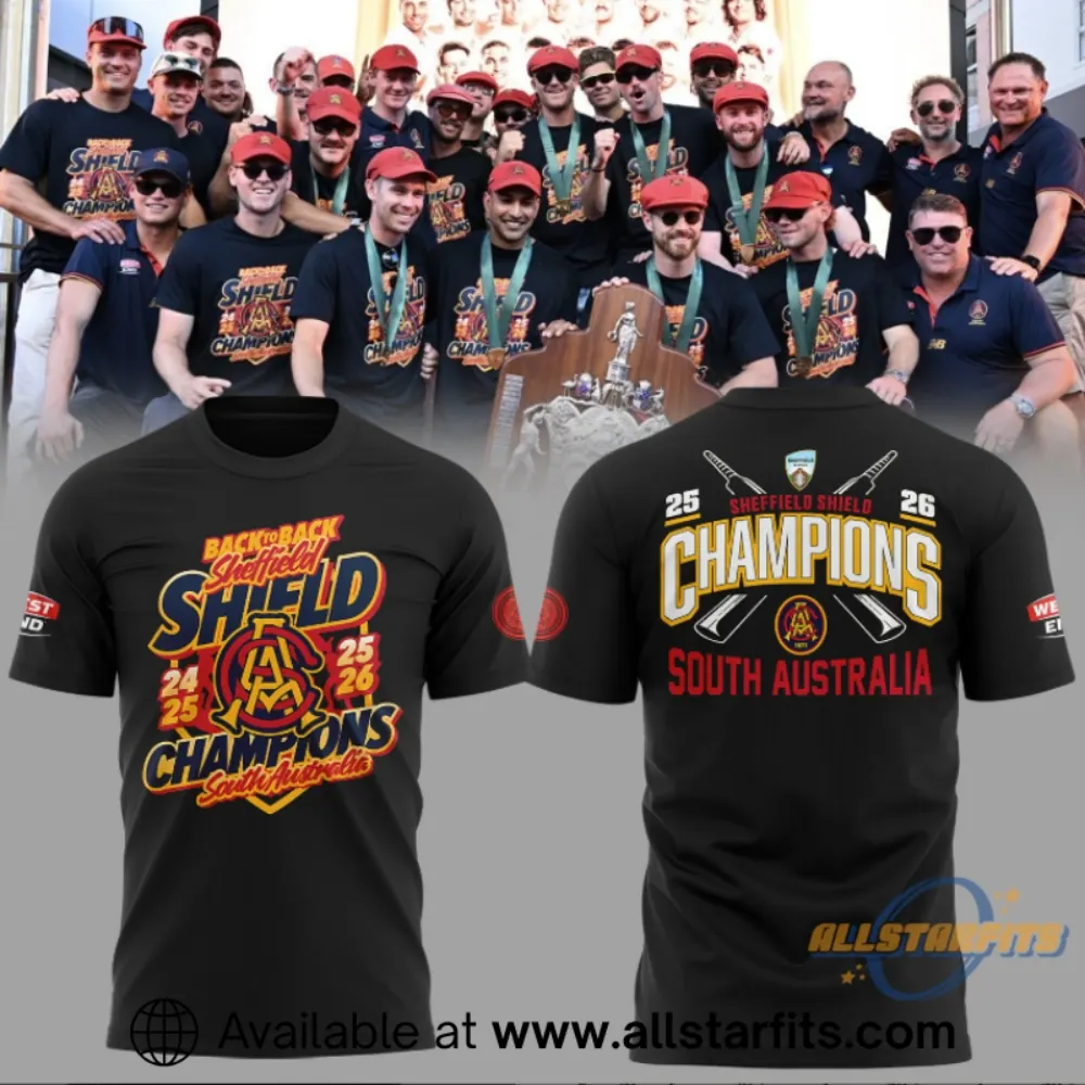 "2026 Sports Apparel: Champions Shirts and South Carolina Gamecocks Gear" 78 2026 Sheffield Shield Champions Shirt