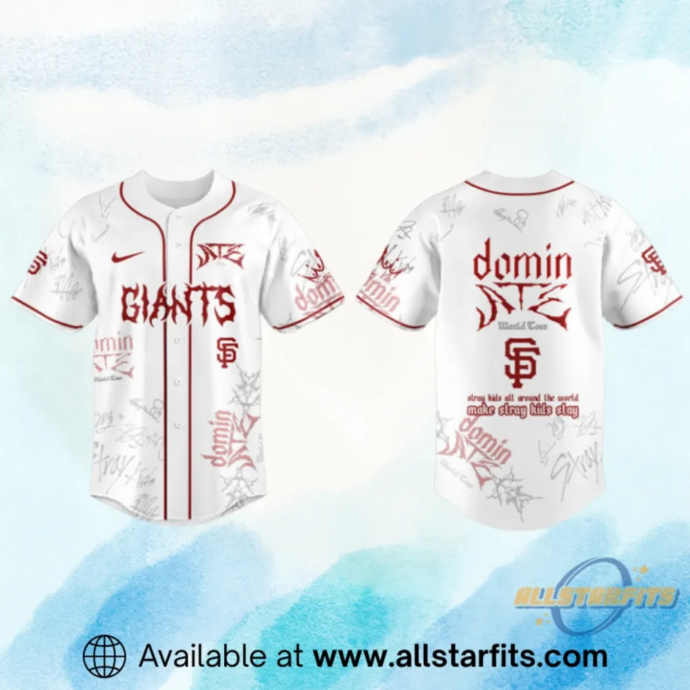San Francisco Giants X Stray Kids Dominate World Tour Jersey 1 San Francisco Giants x Stray Kids Dominate World Tour Jersey
