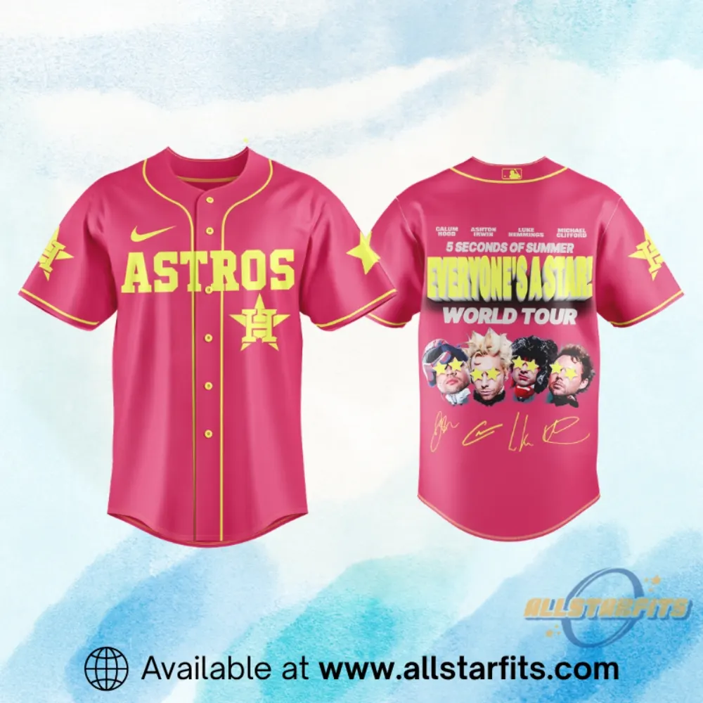 Houston Astros X 5 Seconds Of Summer Everyones A Star World Tour 2026 Signature Jersey 1 Houston Astros x 5 Seconds of Summer EVERYONE’S A STAR! World Tour 2026 Signature Jersey