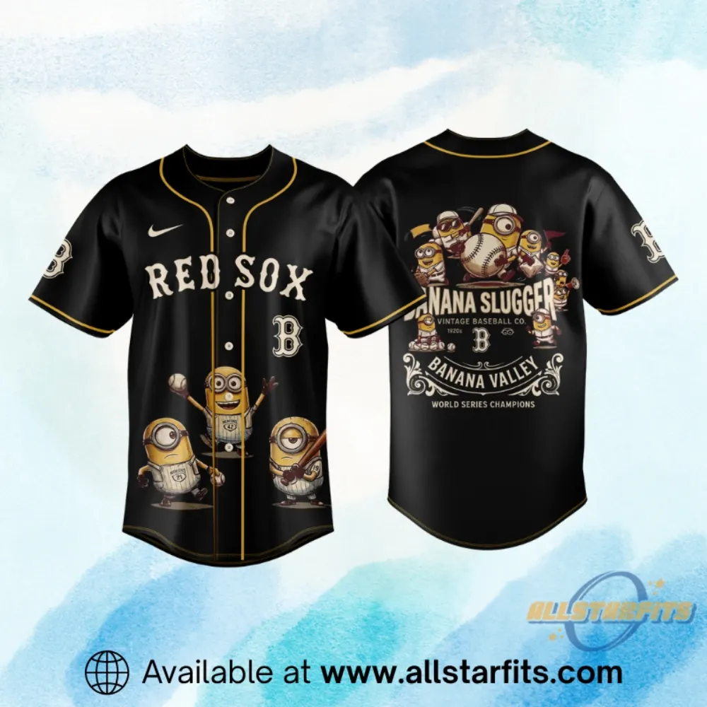 "Explore Limited Edition Vintage Jerseys: Red Sox, Braves, Dodgers 2026" 58 Boston Red Sox X Minions And Monsters 2026 Vintage 1920S Jersey