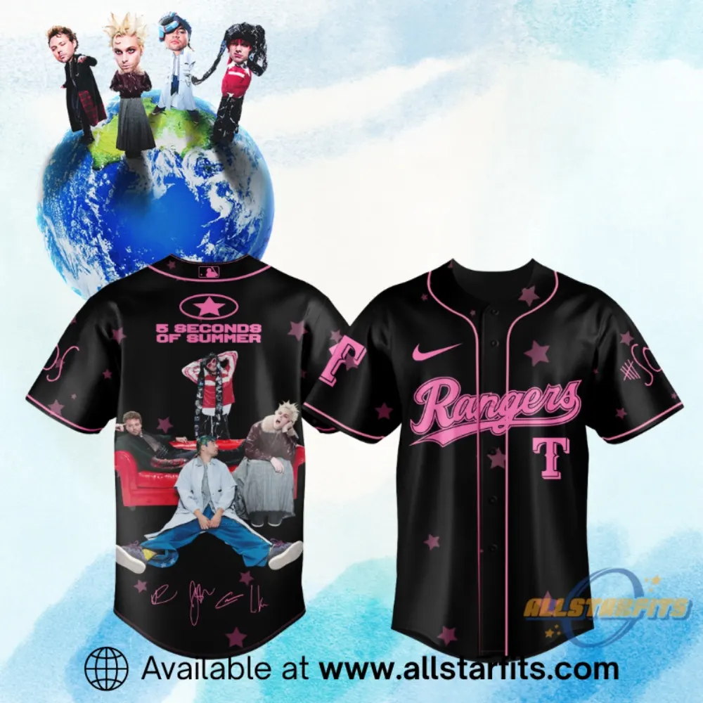 Texas Rangers X 5Sos Everyones A Star World Tour Jersey