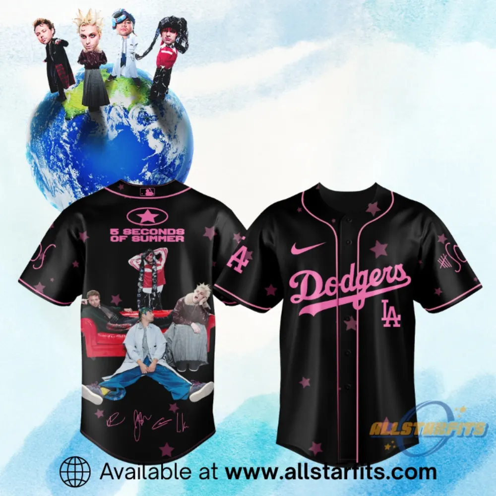 Los Angeles Dodgersx 5Sos Everyones A Star World Tour Jersey