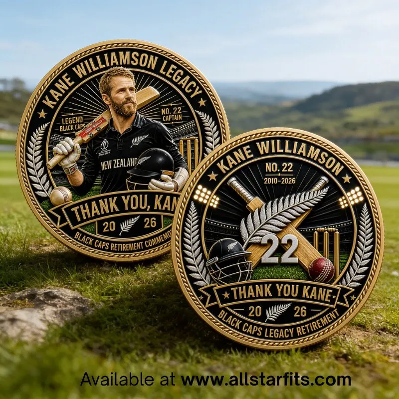 Kane Williamson Legacy Retirement Commemorative Coin 2010–2026 3 Kane Williamson Legacy Retirement Commemorative Coin 2010–2026
