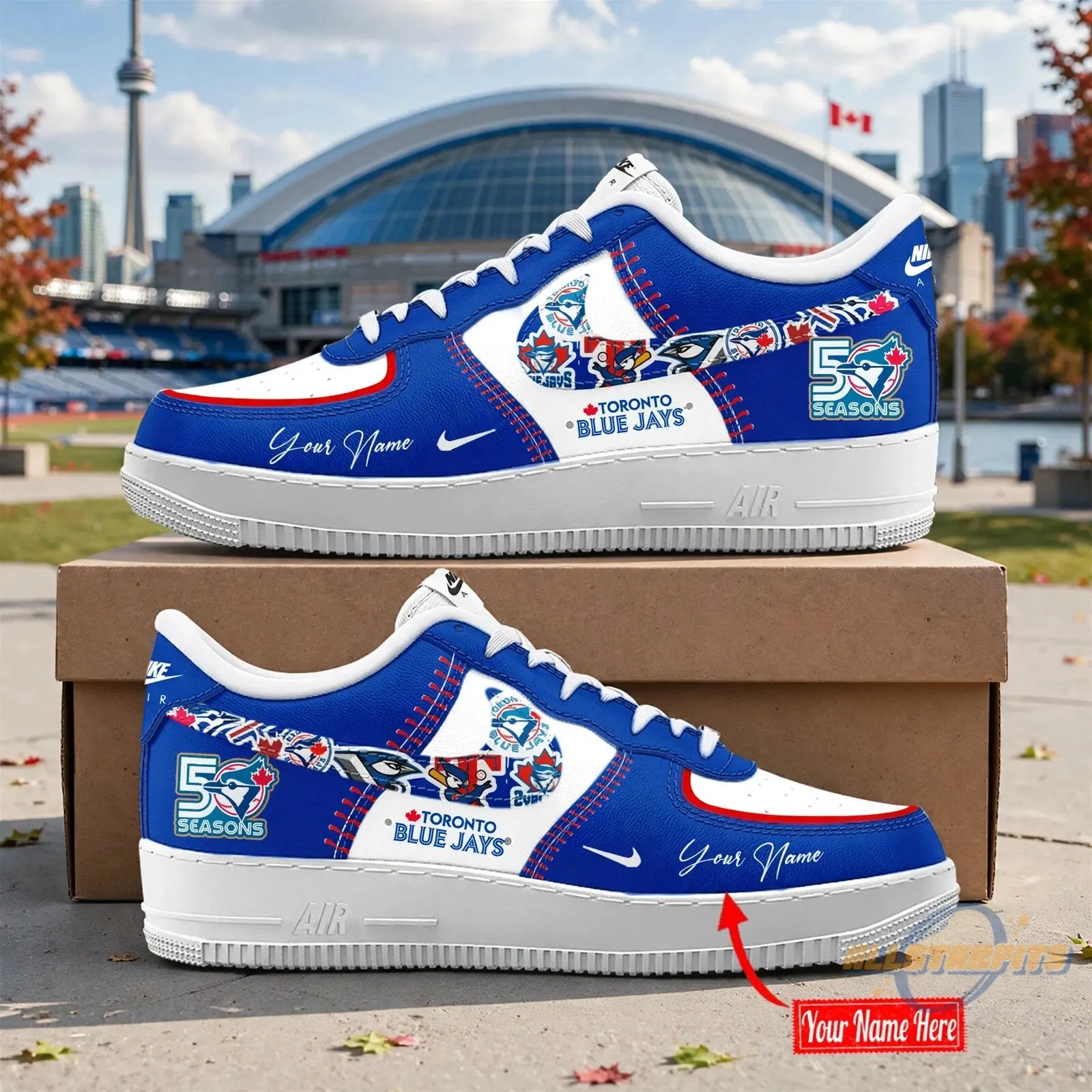 Toronto Blue Jays 50th Anniversary Air Force 1 Sneaker